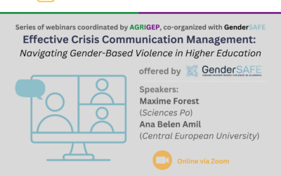 GenderSAFE/AGRIGEP webinar: Effective crisis communication management