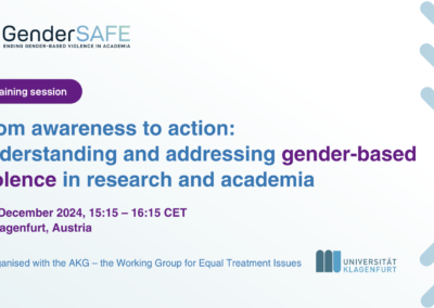 From awareness to action: understanding and addressing gender-based violence in research and academia