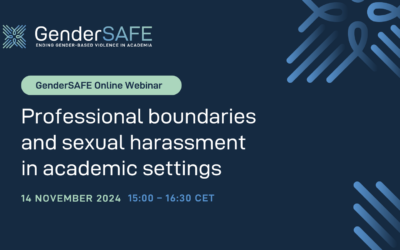 Webinar: Professional boundaries and sexual harassment in academic settings