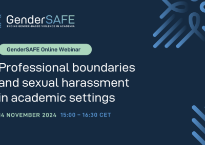 Webinar: Professional boundaries and sexual harassment in academic settings