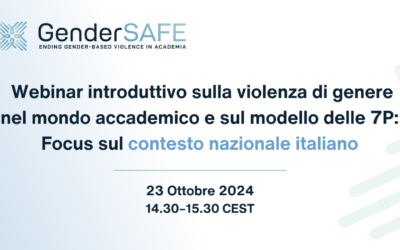 Introductory webinar on gender-based violence in academia and the 7P framework: Focus on the Italian context