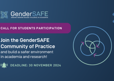 Open Call: Apply to join the GenderSAFE Community of Practice Students Circle!