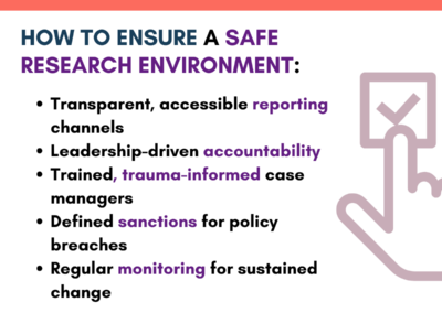 Accountability in Action: Ensuring a Safe, Respectful Research Environment