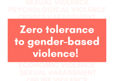 Zero-tolerance to gender-based violence