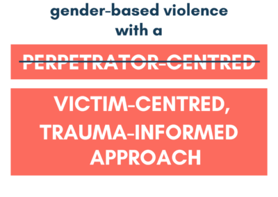 Adopting a victim-centred, trauma-informed approach