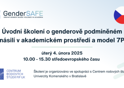 Addressing gender-based violence in academia using the 7P framework [in Czech]