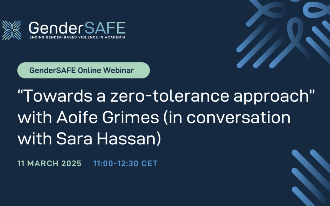 Webinar: “Towards a zero-tolerance approach” with Aoife Grimes (in conversation with Sara Hassan)