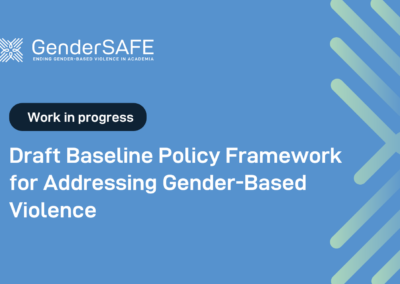 Work in progress: Baseline Policy Framework for Addressing Gender-Based Violence