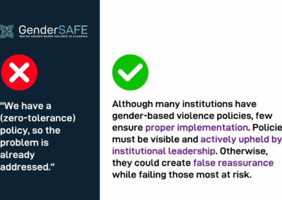 Argument 3: “We have a (zero-tolerance) policy, so the problem is already addressed”
