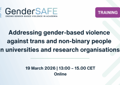 Training on addressing gender-based violence against trans and non-binary people
