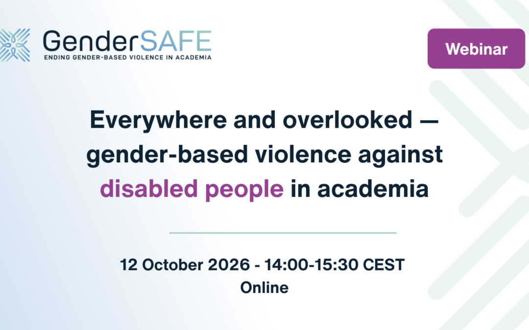 Everywhere and overlooked — gender-based violence against disabled people in academia