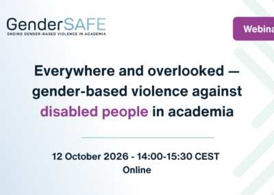 Everywhere and overlooked — gender-based violence against disabled people in academia