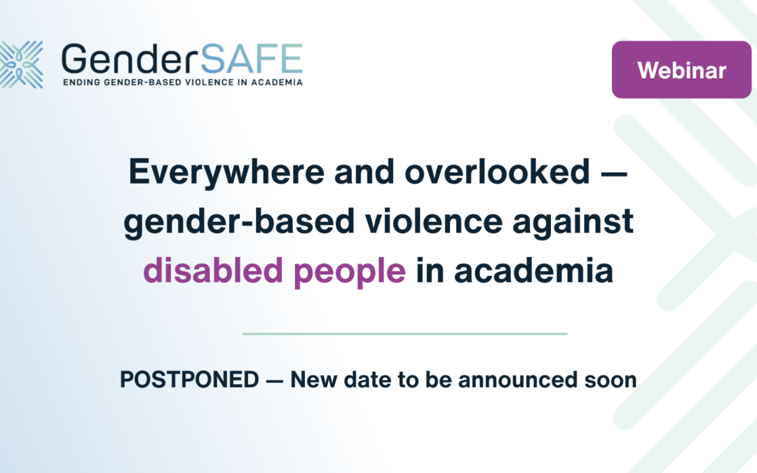 Everywhere and overlooked — gender-based violence against disabled people in academia