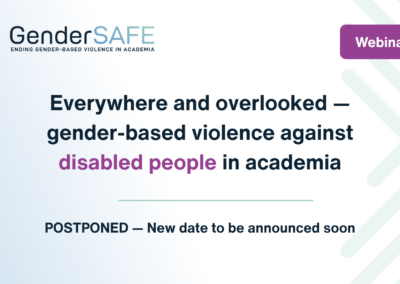 Everywhere and overlooked — gender-based violence against disabled people in academia