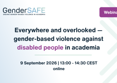 Everywhere and overlooked — gender-based violence against disabled people in academia