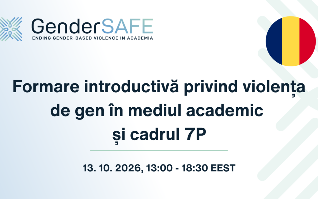 Introductory training on gender-based violence in academia and the 7P framework in Romanian
