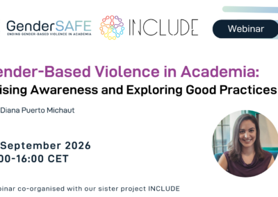 INCLUDE × GenderSAFE joint webinar : Gender-Based Violence in Academia