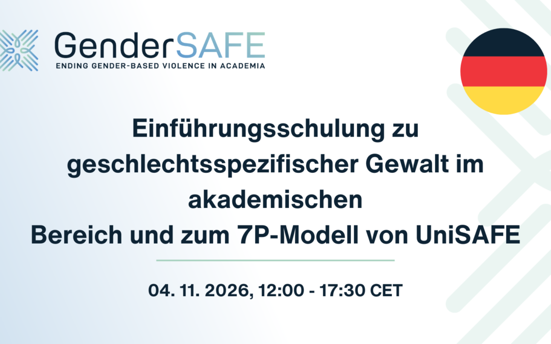 Introductory training on gender-based violence in academia and the 7P framework in German